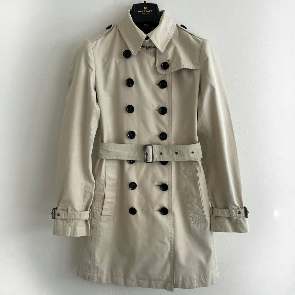 Burberry Brit Classic Mid-Length Trench Coat Auth